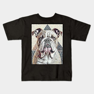 Dog Portrait - Bulldog Kids T-Shirt